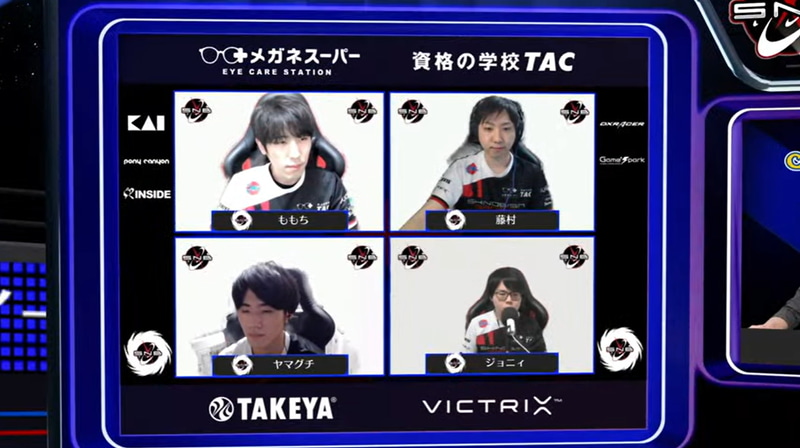 ホームは忍ism Gamingで、出場メンバーはももち、藤村、ヤマグチ、ジョニィ