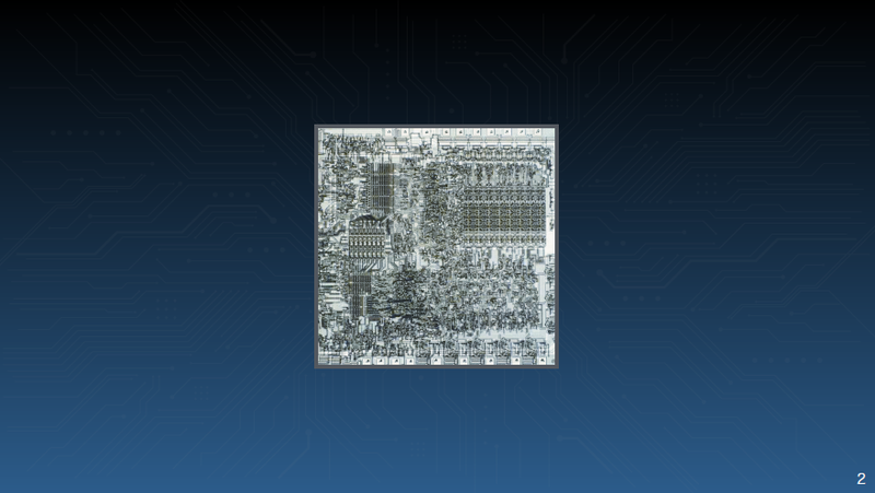 孫氏がサイエンスマガジン誌で出会ったマイクロコンピュータのチップは不思議なデザインに感じたという