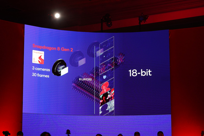 Snapdragon 8 Gen 2のISPは1つのフレームにつき8つのレイヤーを持つことができ、そのレイヤーごとに編集をリアルタイムで行なう