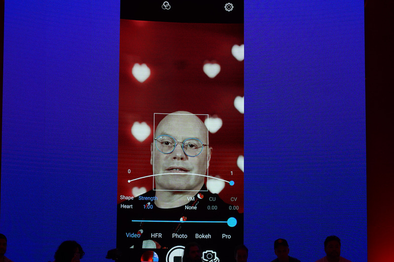 ボケの具合をスライダーで変更できる