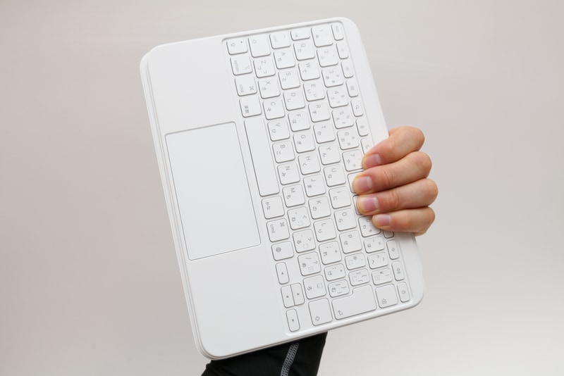 キーボードを背面に回しているときはキー入力が無効化される