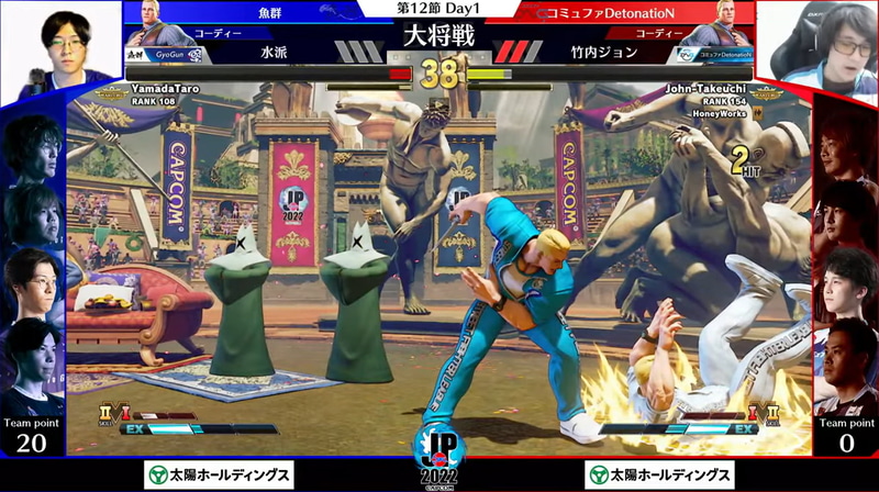 大将戦は水派コーディーと竹内ジョンコーディーによる因縁のミラーマッチが展開。両者互角の攻め合いを見せるも、要所での立ち回りが見事なのは竹内ジョンコーディー
