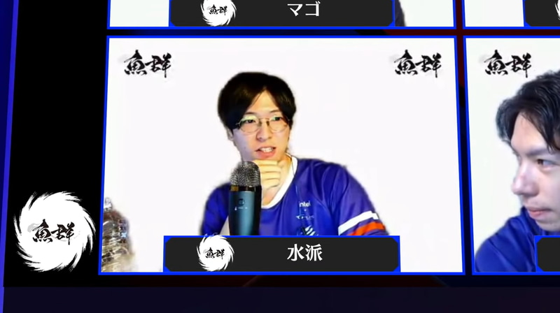 延長戦で意気込みを語る水派を横から乙女の表情で見守るもけ