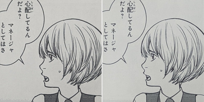 コントラストは本製品(左)のほうがややはっきり出る傾向にあるようだ