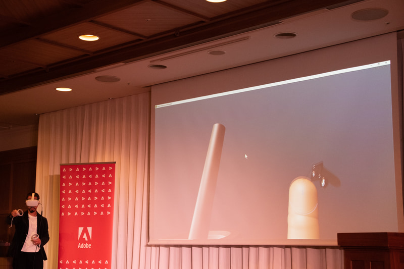 VR HMDと組み合わせたモデリングも実演された