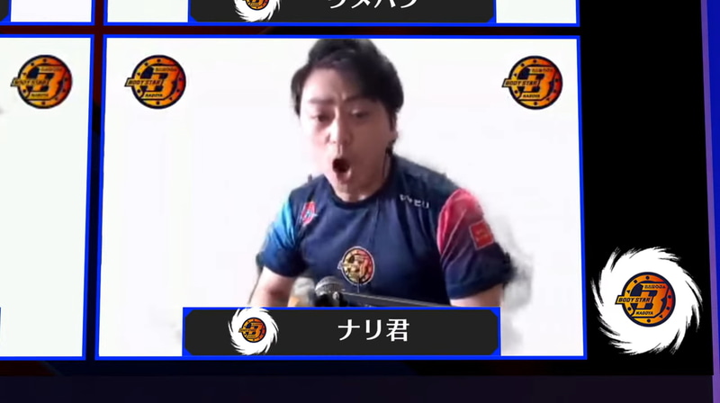 前節のインタビューでは若干引かれ気味だった「ブラボー」を再度凛々しい顔で決めるナリ君、最終節での出番はあるのか?