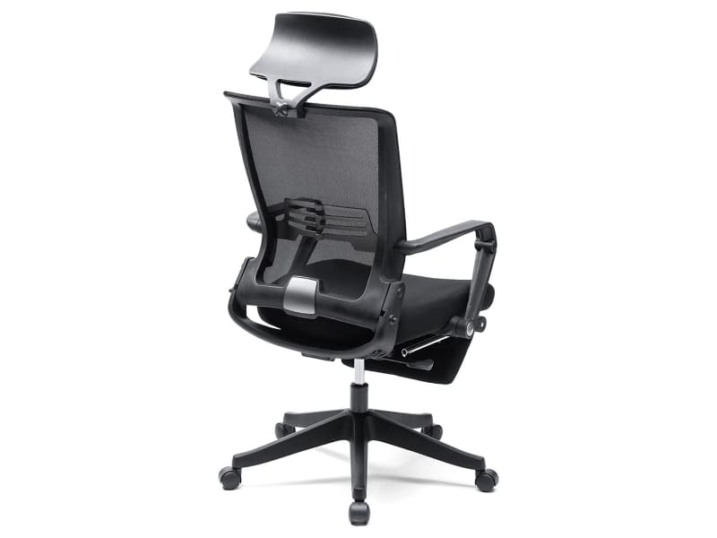 背もたれを折りたたんだところ