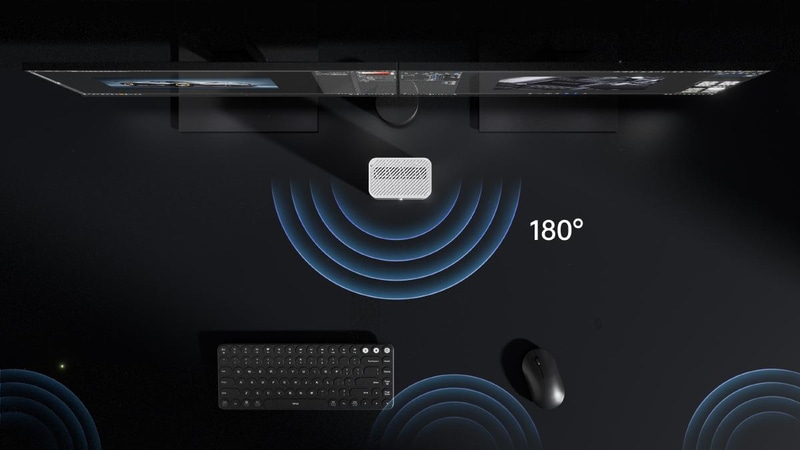 マイクはビームフォーミング対応で、ノイズキャンセリング機能も搭載