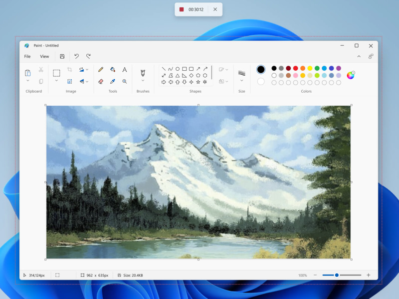 Snipping Toolの画面録画機能