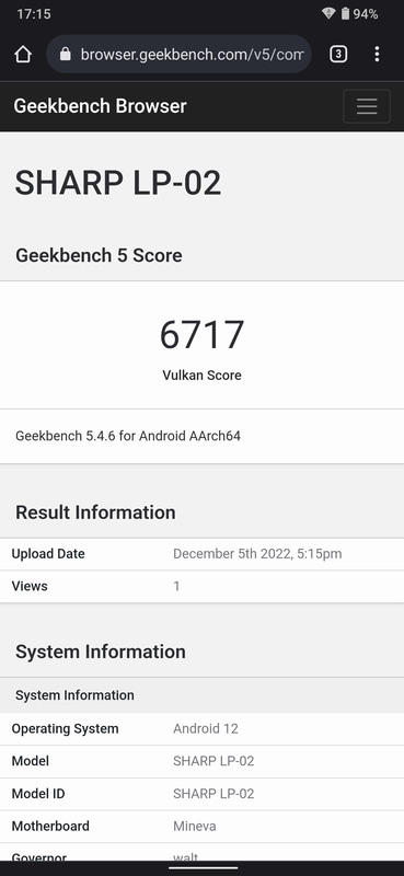 Geekbench 5/Vulkan。6,717