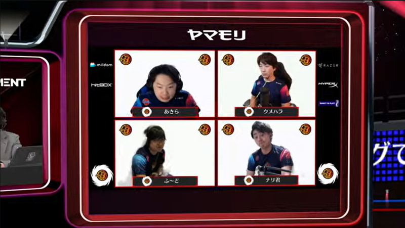 アウェイは名古屋OJA BODYSTAR Mildomで、出場メンバーはあきら、ウメハラ、ふ～ど、ナリ君