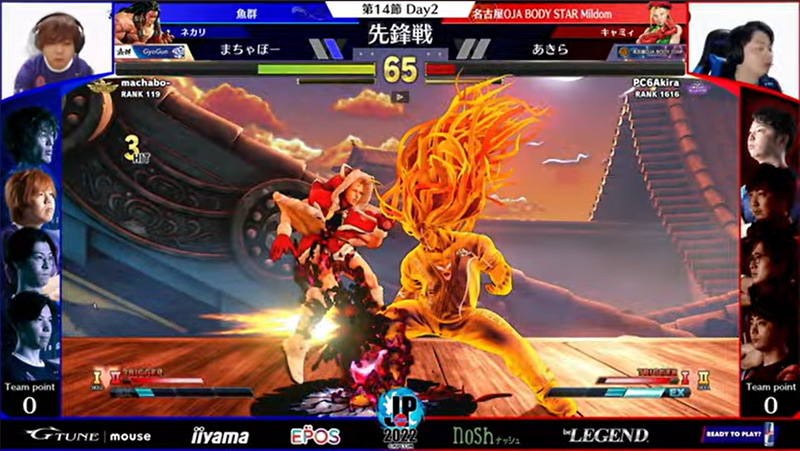 先鋒戦はまちゃぼーネカリとあきらキャミィの一戦