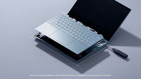 ノートPCをドライバーなしで分解できるようにする「Concept Luna