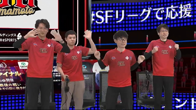 アウェイはSaishunkan Sol熊本で、出場メンバーはネモ、Shuto、ひぐち、YHC-餅