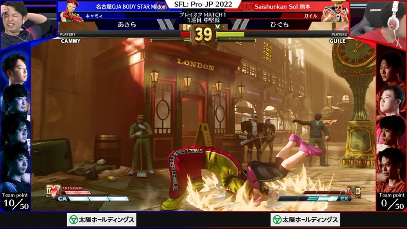 1巡目中堅戦は、あきらキャミィとひぐちガイルの一戦、ここはひぐちガイルが勝利