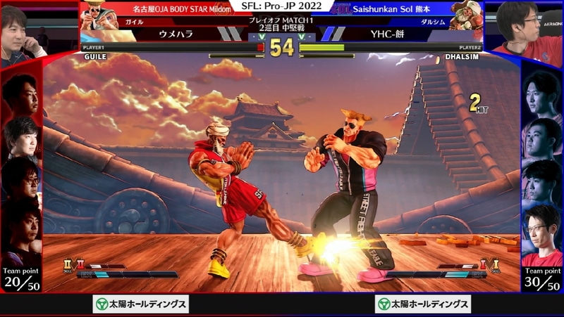 2巡目中堅戦、YHC-餅ダルシムとウメハラガイルの一戦はYHC-餅ダルシムの勝利