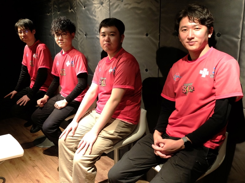 試合終了後のSaishunkan Sol熊本へのチームインタビューの様子