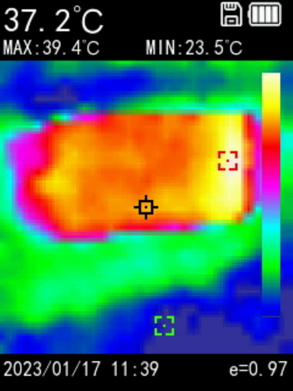 TDP 15W時は大体39.4℃