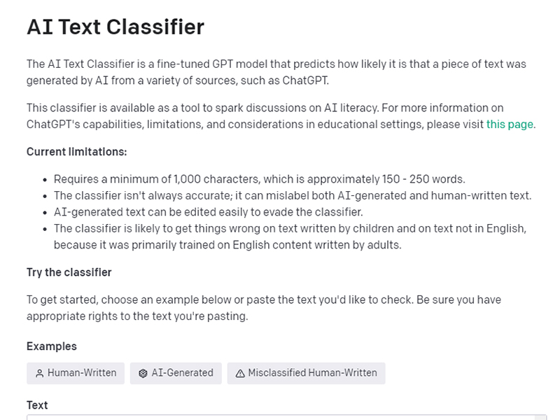 AI Text Classifier