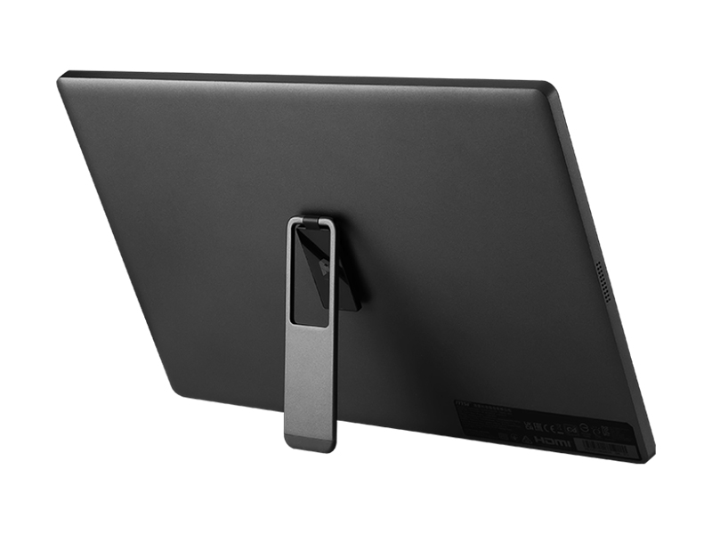 背面には回転するスタンドを装備