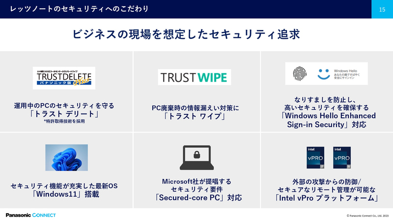 主なセキュリティ