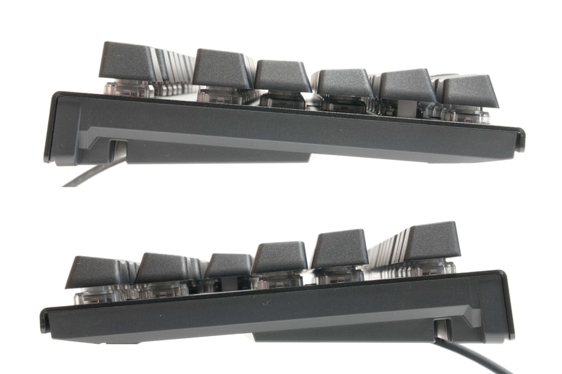 キーボード面の角度は実測5度