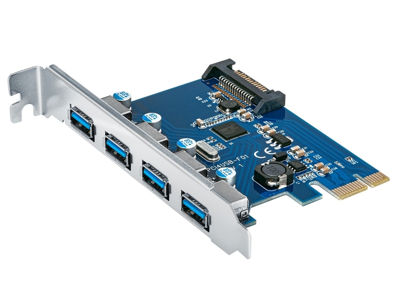 ポートを増やしタイ USB3.2 Gen1×4ポートPCI Express×1接続インターフェイスカード Ver.2(CIF-USB3P4FL2)