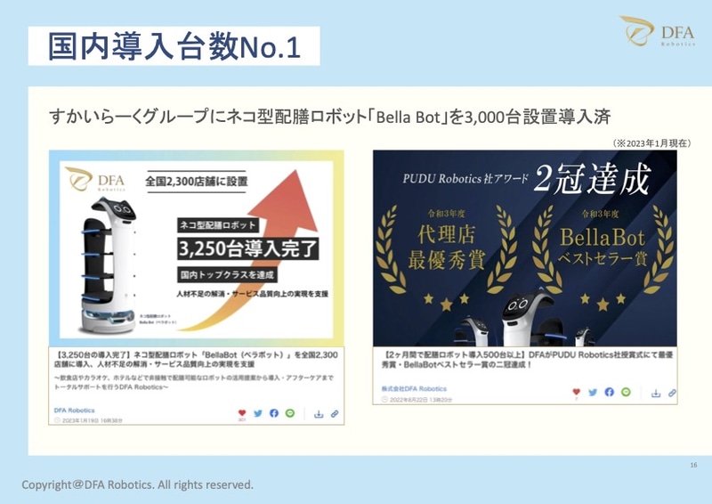 すかいらーくグループに配膳ロボットを3,000台以上導入済み