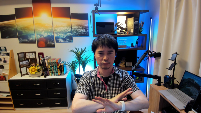 ロジクールのBRIO 4Kウェブカメラで撮影