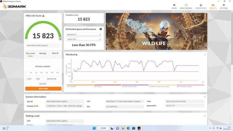 クロスプラットフォーム向けのベンチマーク、Wild Lifeのスコアは15823