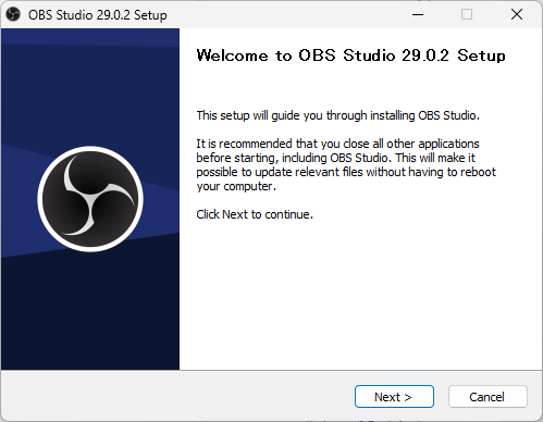 まずは<a href="https://obsproject.com/ja/download" class="n" target="_blank">「OBS Studio」をダウンロード</a>しインストール