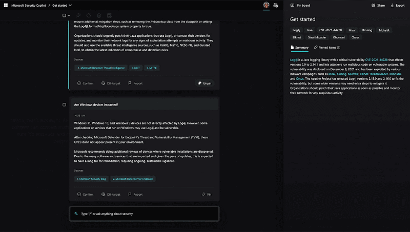 脅威を受けるWindowsデバイスについて回答したところ