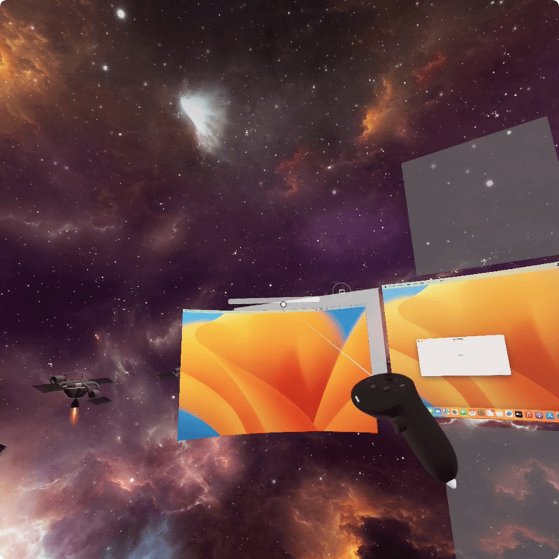 スクリーンの上下左右にある半透明の白枠に別のスクリーンを重ねるとスクリーン同士が連結できます。連結を解除したいときは白枠の外に移動しましょう