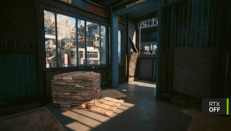 同じシーンにおけるOverdrive Modeのオン(右)とオフ(左)