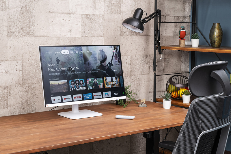 Chromecastを接続したところ。PCモニターがHDCP 1.3以上に対応していることを確認しておこう