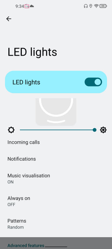 設定 / LED lights(1/2)