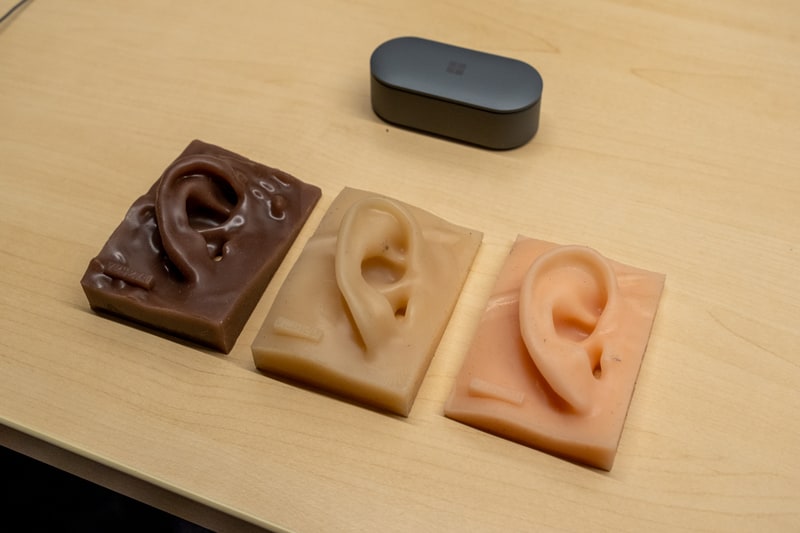 耳の3Dスキャンモデル。イヤフォンなどの評価に使われるそう