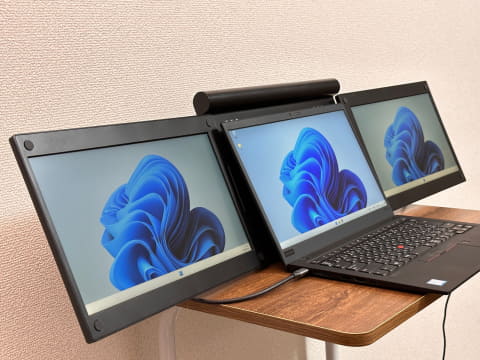 やじうまミニレビュー】USB Type-Cケーブル1本でノートPCがトリプル
