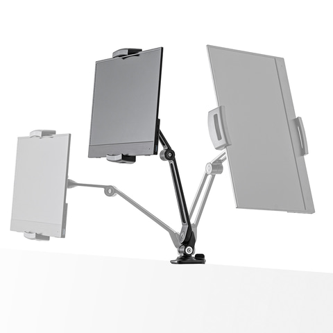 クランプ式のモバイルモニター用スタンドがサンワサプライから - PC Watch