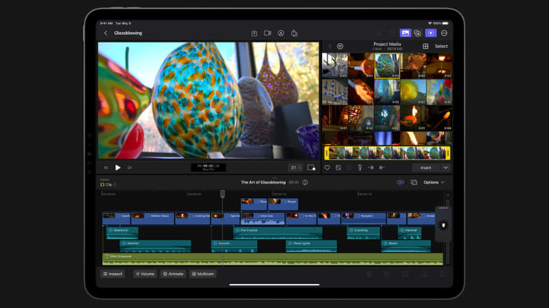 Final Cut Proのクリップ編集画面