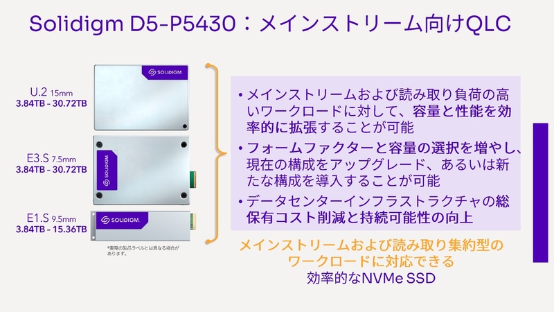 D5-P5430の主な特徴