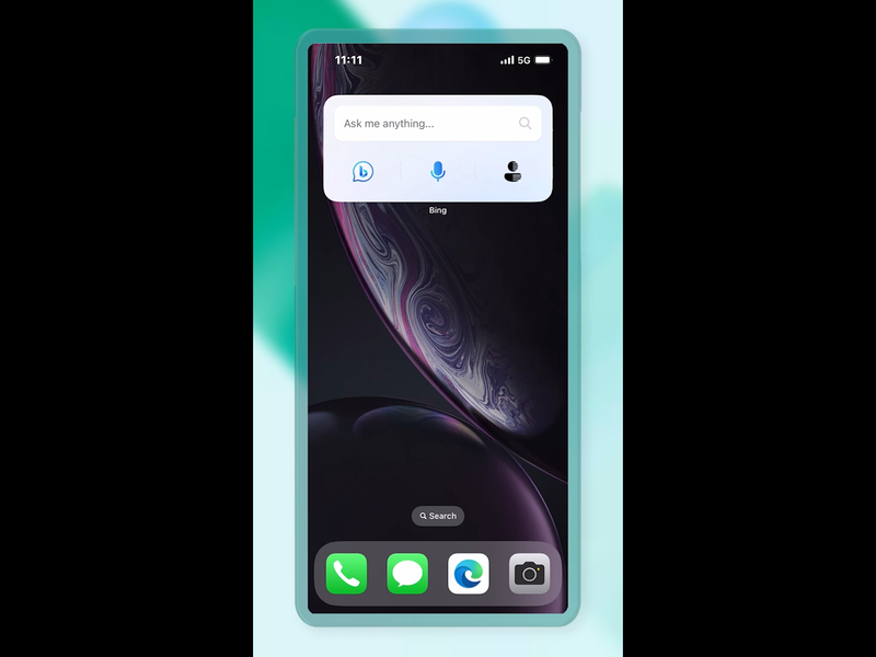 Bing Chatのウィジェットが追加