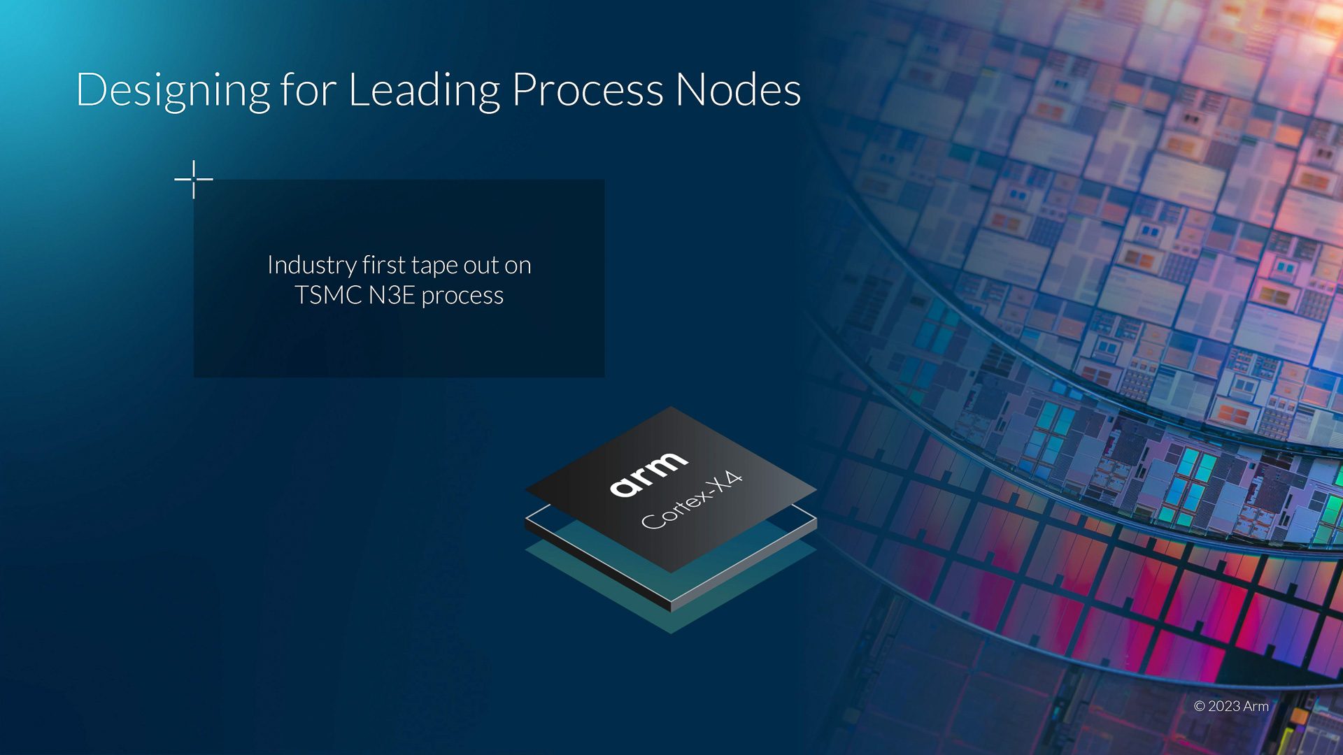 TSMCのN3E(3nmプロセスノード)に最適化済み、テストチップも既にテスト生産済み