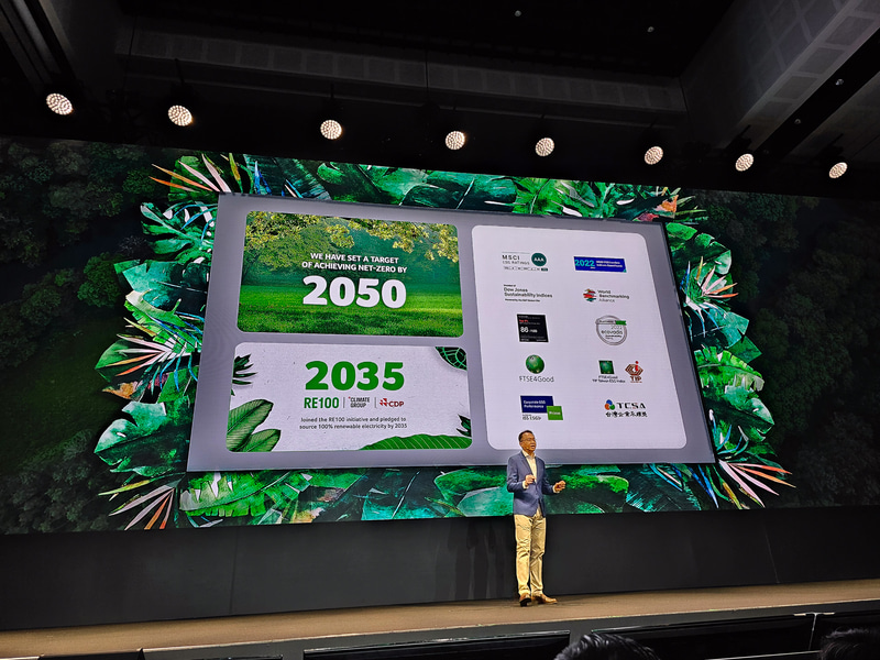 Acerのサステナビリティ戦略のタイムライン。2035年までに再生エネルギー100%、2050年までにカーボンニュートラルを実現する