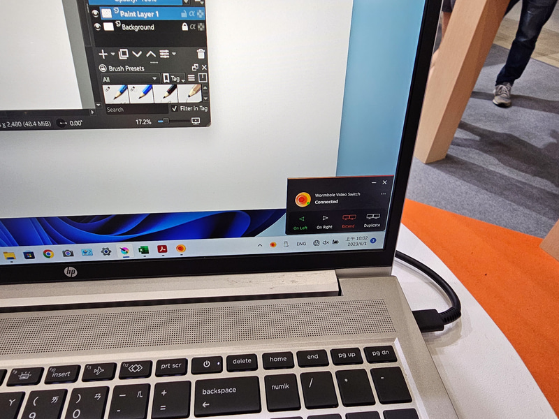 画面拡張している状態