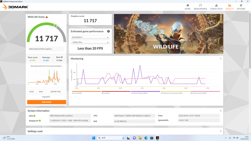 クロスプラットフォーム向けのベンチマーク、Wild Lifeのスコアは11717
