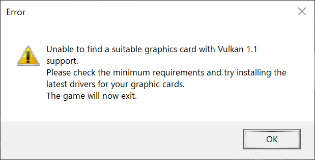 超軽量の「Valorant」なら動くだろうと試したら、Vulkanの対応チェックに失敗して起動せず