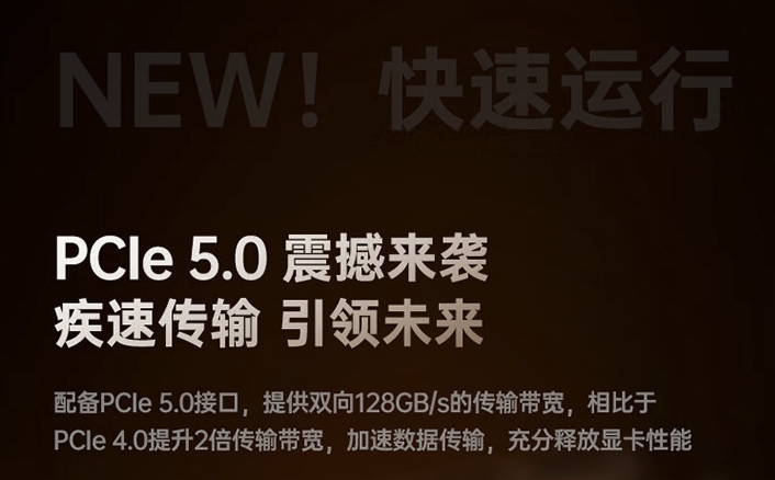 MTT S80の販売ページから抜粋。PCI Express Gen5を採用することでGen4の2倍、双方向で128GB/sの帯域が得られるとしている