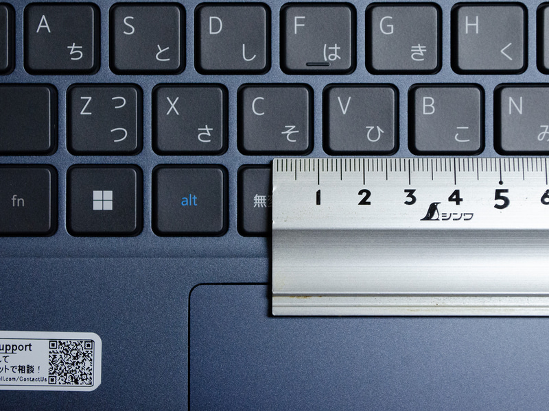 キーピッチは実測で約1.9mm