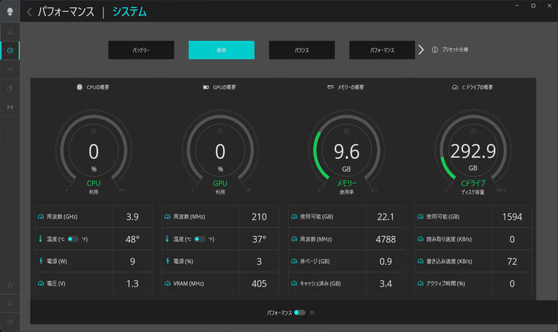 カスタマイズツール「Alienware Command Center」